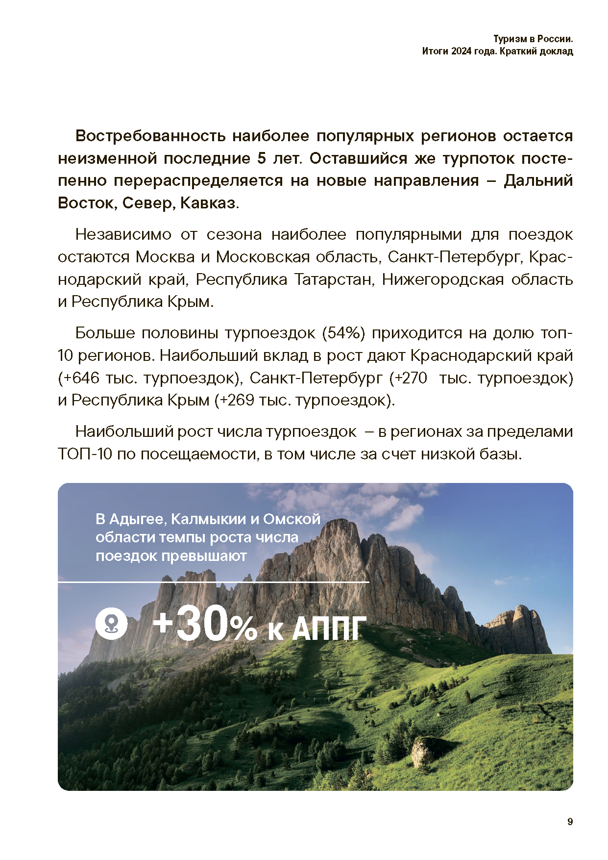 Аналитический доклад «Итоги туризма 2024»