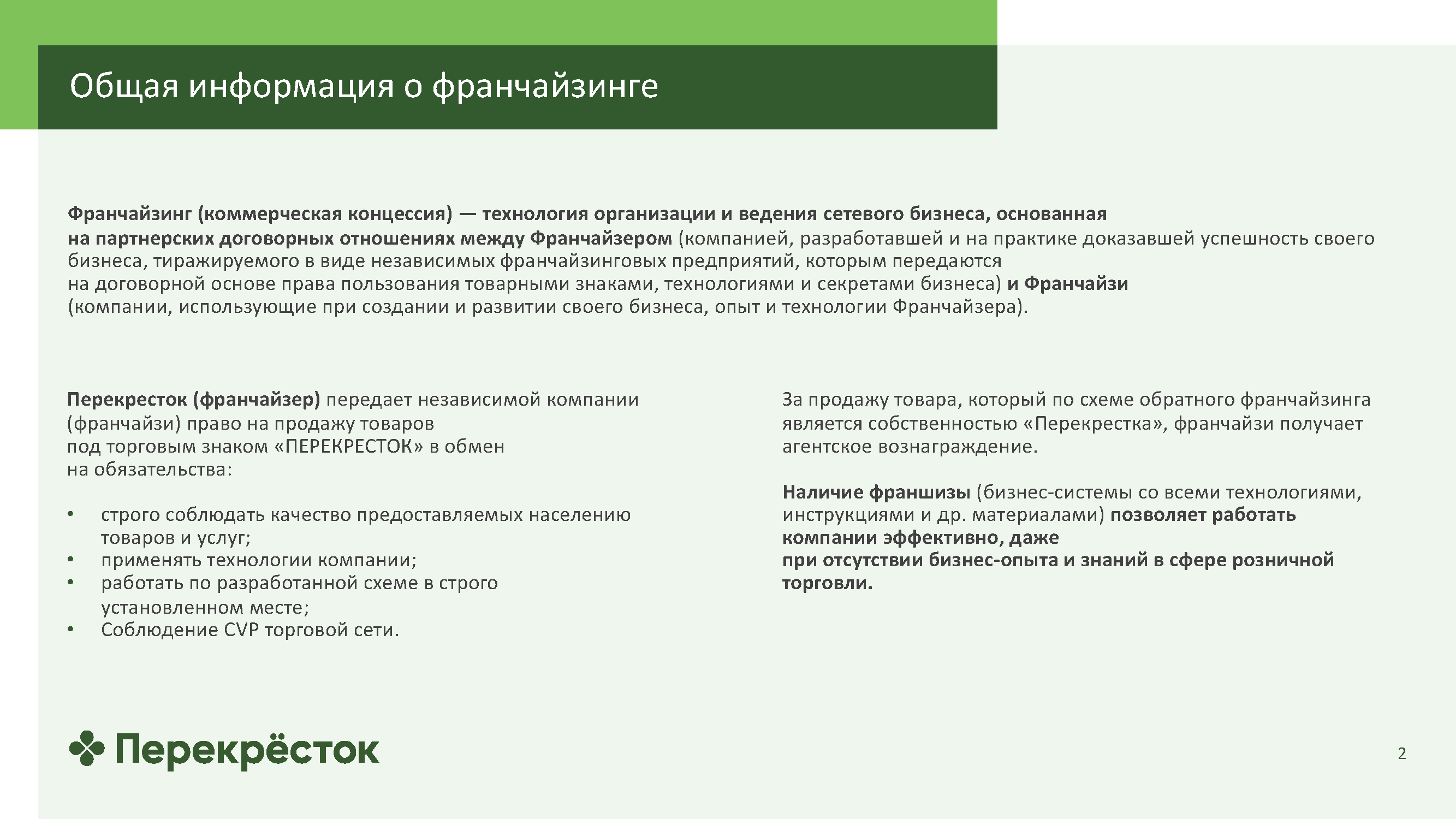 Информационный каталог для партнеров по франчайзингу