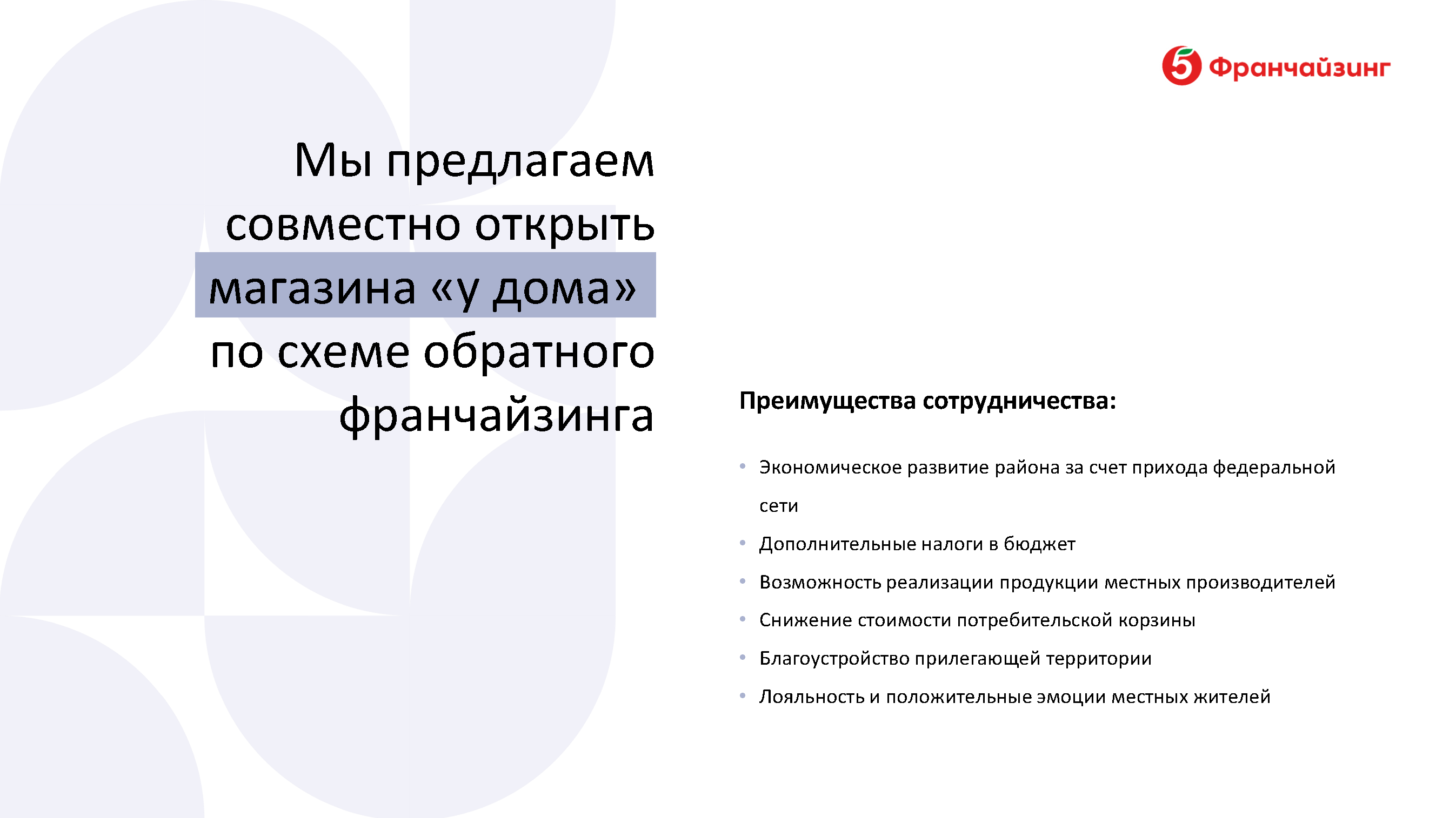 Презентационный инвестиционный альбом для франчайзи