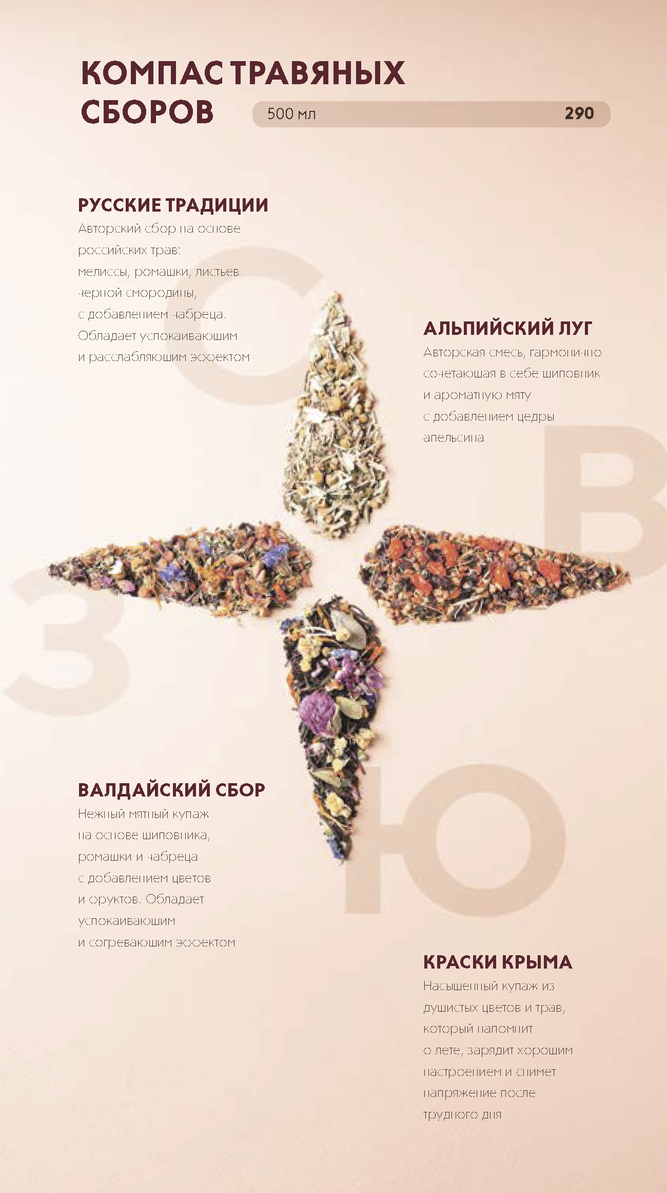 Основное меню кондитерских (фирменные блюда)