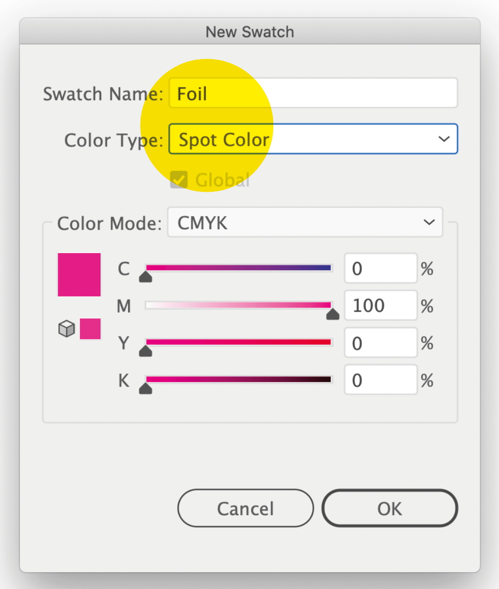 Настройка Spot Color