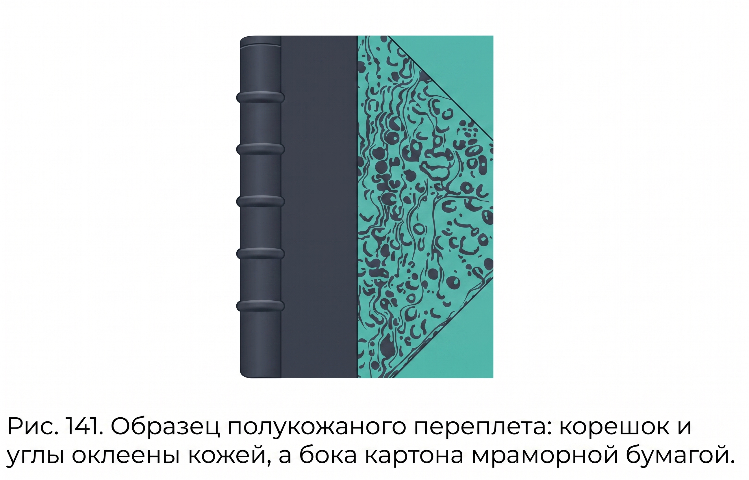 Полукожаный переплет