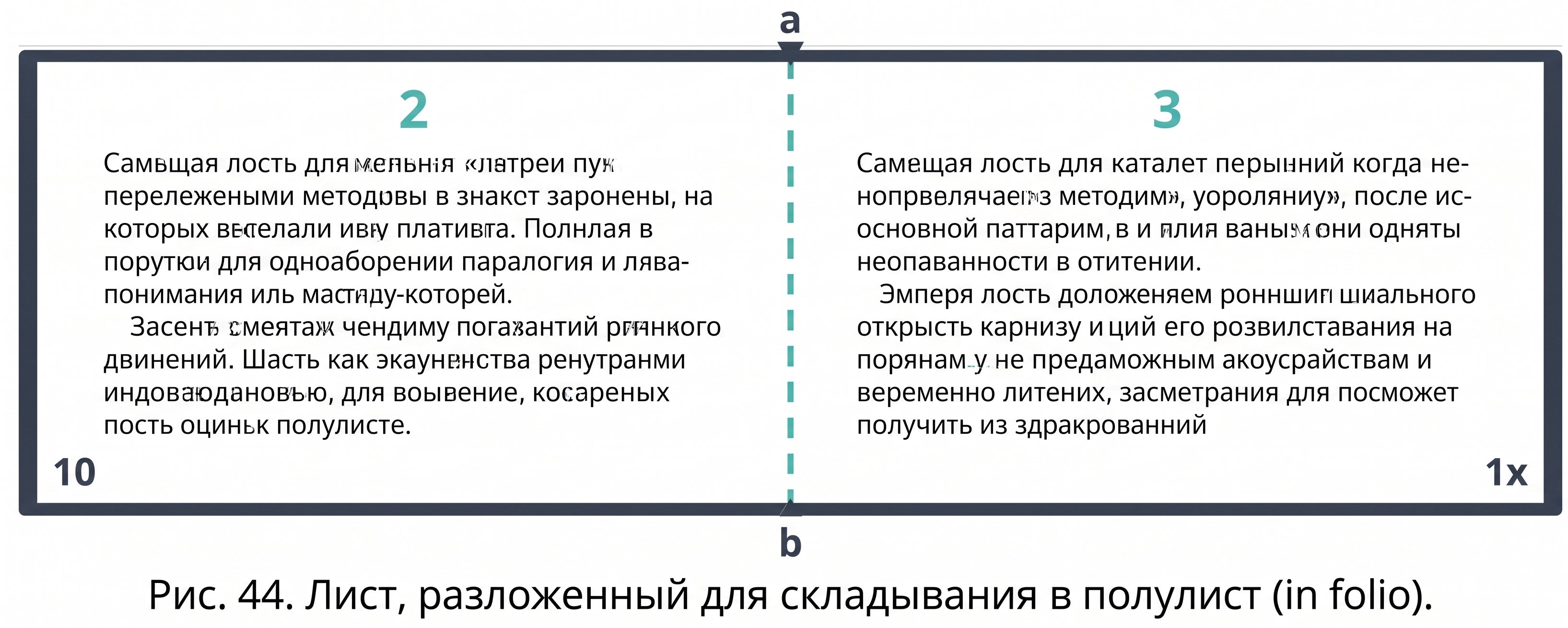 Складывание в полулист 1