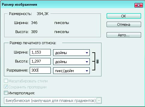 Рис. 1.63. Диалоговое окно Размер изображения