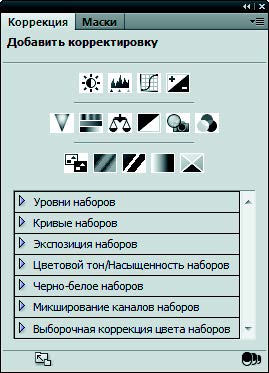 Рис. 6.53. Палитра Коррекция